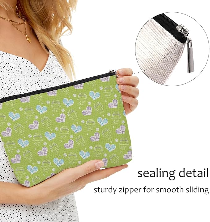 3 PCs Inspirational Tennis Gifts: Makeup Bag & Toiletry Bag - Perfect for Women, Girls or Tennis Lovers - Graduation, Birthday Gifts