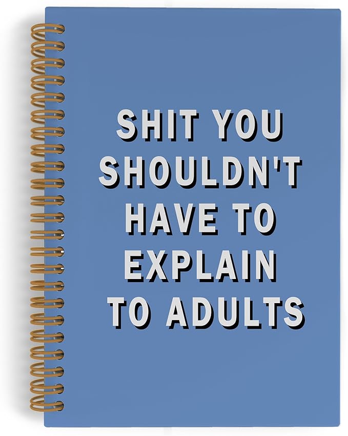 Funny Snarky Spiral Notebook, Funny Humor Journal Notebook for Coworkers, Blue Notebooks for School Work, Sarcastic Office Supplies Gifts for Women Men, Snarky Notebooks, 5.5x8.3 Inch