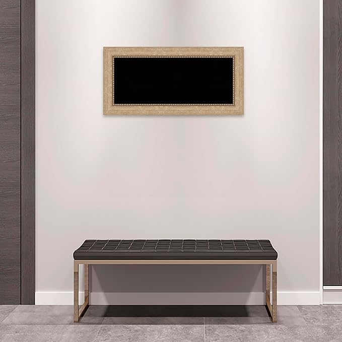 Amanti Art Black Cork Board for Wall, 17x35 Vision Board with Gold Frame, Medium Corkboard Office Decor for Home Organization, Casual Corkboard Pinboard to Display Items for Home Organization in