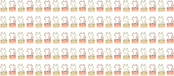 100pcs Binders Clips, Cute Cat Metal Binders Clips, Hollowed Cute Cat Shaped Metal Paper Clips for School Home Desk Organizers