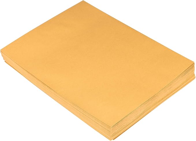 JAM PAPER 10 x 13 Open End Catalog Premium Envelopes with Peel and Seal Closure - Brown Kraft Manila - 50/Pack