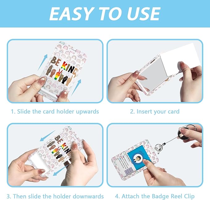 Gctriki Teacher Lanyards for ID Badges - Heavy Duty Retractable Badge Reel with 360° Carabiner Clip, Id Badge Holder with Lanyard for Women Nurse, School Office Supplies - Teacher Appreciation Gifts