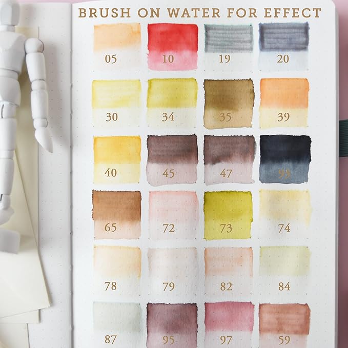 Primrosia 24 Skin Tones Dual Tip Marker Pens, Hair and Portrait Watercolor Sketch Set – Fine and Brush Ends, Art Supplies for Coloring, Sketching and Drawing