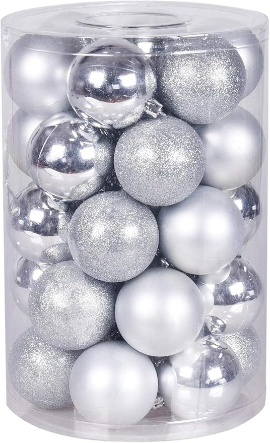 30ct Christmas Ball Ornaments, 2.36" Shatterproof Christmas Tree Decorations, Perfect Hanging Ball for Indoor/Outdoor Holiday Party Decor