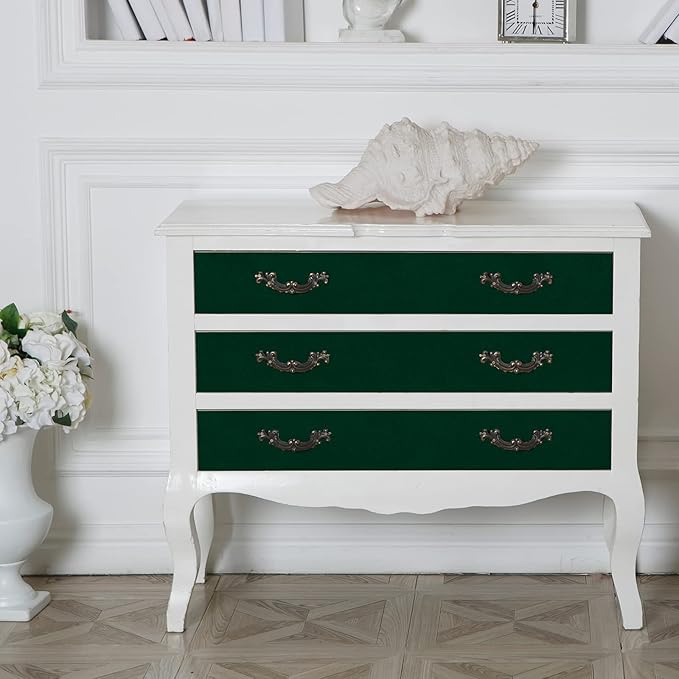 CRE8TIVE 12"x80" Colored Self Adhesive Velvet Flocking Liner for Jewelry Green Velvet Wallpaper Peel and Stick Fabric Felt Velvet Drawer Liner Sticker for Jewelry Box Lining Crafts DIY Showcase Decor