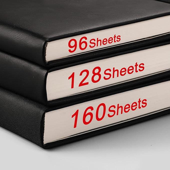 AHGXG Lined Journal Notebook - 320 Numbered Pages A5 College Ruled Notebook Thick Journal for Writing, 100gsm Lined Paper, Leather Hardcover, for Women Men Work Office School, 5.75'' X 8.38''-Red