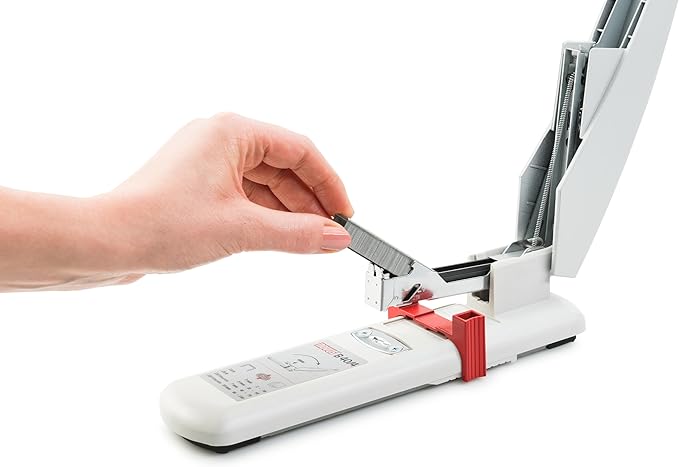 Novus B40 Heavy Duty Stapler, 100 Sheet Capacity, Anti-Jam, 2.25" Stapling Depth w/Adjustable Guide, Staple Bypass, German Engineered (023-0056)