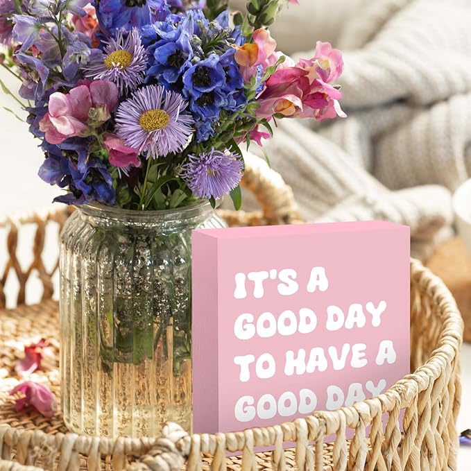 Pink Desk Decorations for Women Office Pink Gifts for Women Office Supplies for Desk Positive Decor Cute Accessories Motivational Gifts for Coworker Friends Female