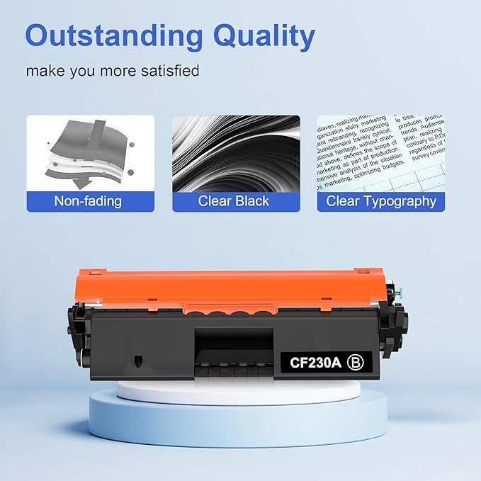 Toner Kingdom 30A CF230A Toner Cartridge Replacement for HP 30A Black Toner Cartridge 30X CF230X for HP Laserjet Pro MFP M227fdw M203dw M227fdn M227sdn M227 M203dn M203d M203 Printer (2 Black)