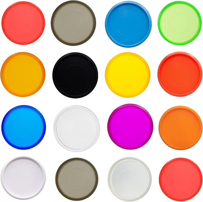 100pcs Discbound Notebook Discs DIY Planner Accessories fits for Tul,Levenger,Arc,Happy Planner,Talia(Solid & Clear Mixed,0.7inch/18mm)