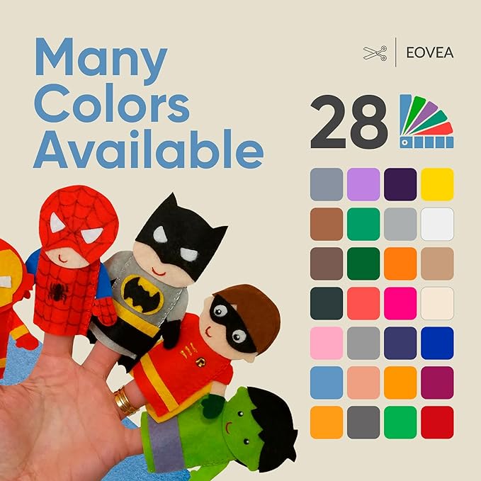 EOVEA | Acrylic Felt Fabric by The Yard - Non-Stiff, Soft Material - 72" Wide - 1.6mm Thick Felt Sheets for DIY Crafts, Sewing, Upholstery, Cushion, Padding(Baby Blue, 5 Yard)