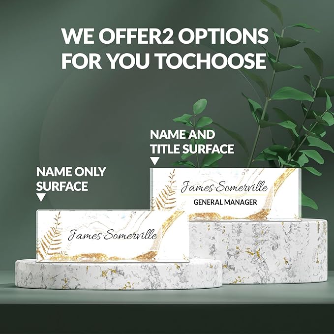 Desk Name Plate Personalized, Custom Name Plate for Desk, Acrylic Desktop Accessories, Office Gift & Decor for Women Men, Teacher Nurse Boss Employee Appreciation Gifts