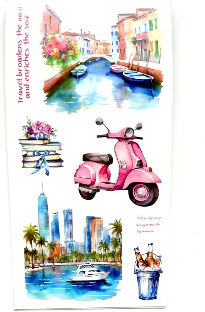 Aesthetic Journaling Sticker Books for Adults - Pre-Cut Scrapbook Stickers Vintage 20 Sheets Junk Journal Supplies Watercolor Scrapbooking Stickers Planner Cottagecore Decorative DIY Arts Craft Making