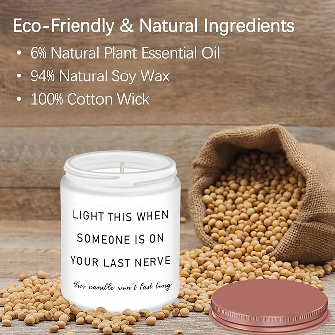 Homsolver Gifts for Women, Best Friend Birthday Christmas Friendship Gifts for Women, Sister, Friend, Mom, Bestie, Her, BFF, Coworker, Unique Woman Gift, Funny Lavender Scented Candle Gift