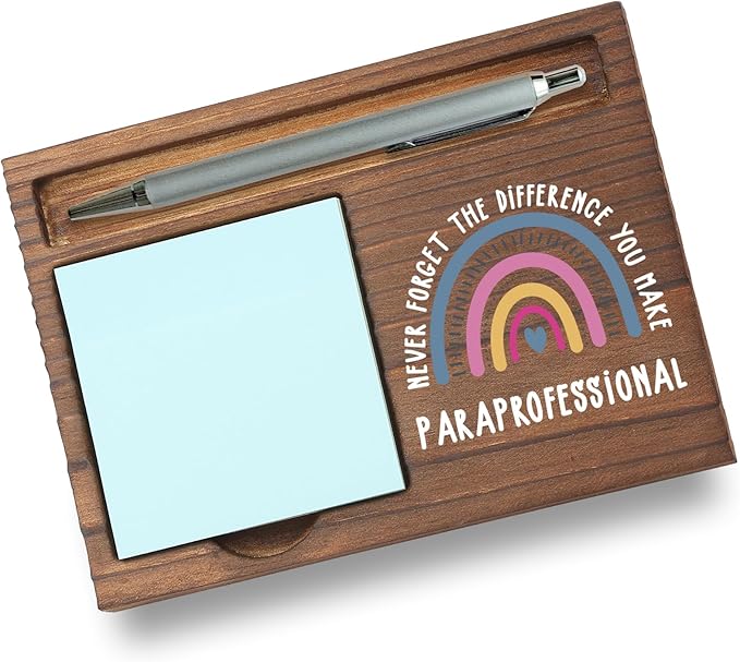 Paraprofessional Gifts Sticky Note Holder, Thank You Gift for Teacher Aide, Classroom Support Staff, Instructional Assistant Paraprofessional Appreciation Week, Graduation or Holiday PB035