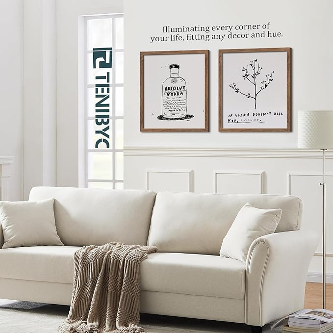 20x24 Walnut Poster Frame Set of 3 - Natural Brown, Solid Wood Picture Frame, Wall Hanging