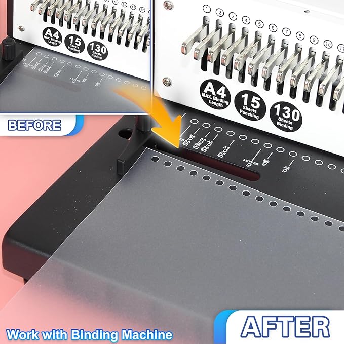 Rayson Frosted Binding Covers - 10 mil Polypropylene (PP) Matte Finish, 8.5" × 11", Durable Un-Punched Plastic Binding Covers, 100/Pack (PP25100MT)