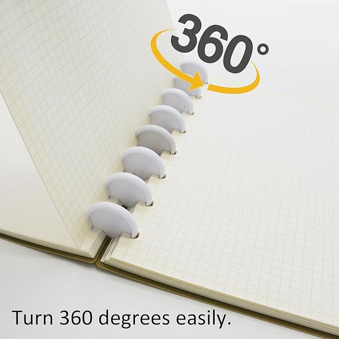 100pcs Discbound Notebook Discs DIY Planner Accessoriesfits for Tul,Levenger,Arc,Happy Planner,Talia(White,1.26 inch/32mm)