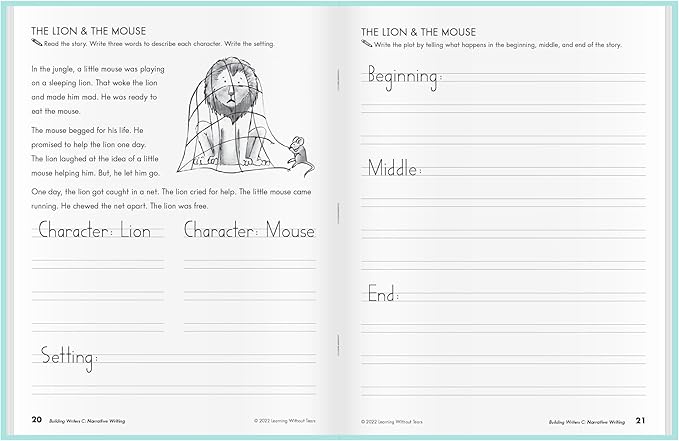 Learning Without Tears Building Writers Student Edition, Age 7+, 2nd Grade+, Handwriting Without Tears, Narrative, Information, Opinion, Fluency, School & Home, Tutor, Sensory & Motor Skills, Sensory
