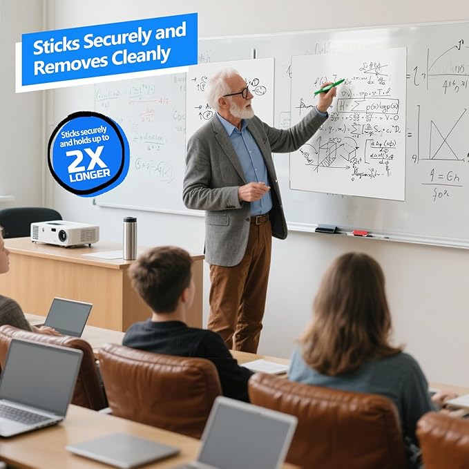 Nortix Sticky Easel Pads, Anchor Chart Paper, Chart Paper for Teachers, Super Adhesive & Bleed-Resistant, 20 x 23 inch, 30 Sheets/Pad, 6 Pads