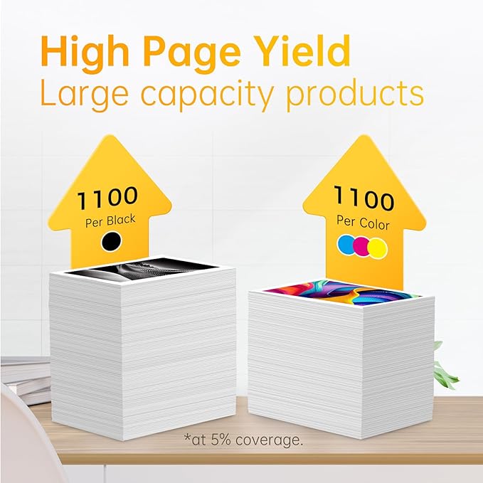 LEMERO 822XL Ink Cartridges Remanufactured for Epson 822XL Ink Cartridges Combo Pack 822 822XL for Workforce Pro WF-3820 WF-3823 WF-4820 WF-4830 WF-4833 Printer (3 Black 1 Cyan 1 Magenta 1 Yellow)