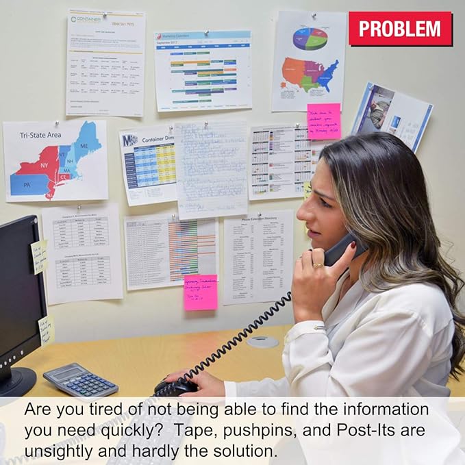 Ultimate Office AdjustaView 10-Pocket Desk Reference Organizer with Supplies Storage Base and EZ-Load Pockets to Hold 20 Sheets of Paper, Includes Fast Find Indexing Tabs (Colored Pockets)