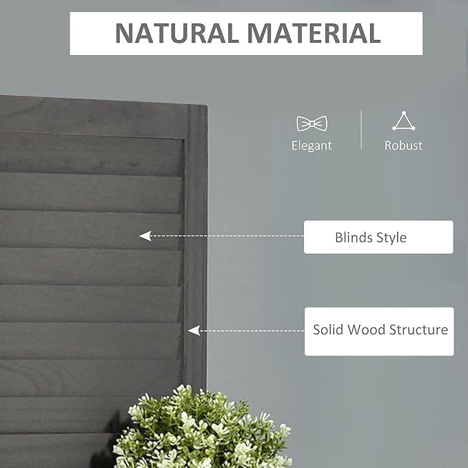 NicBex Room Divider 4 Panel Room Dividers with Storage Shelves Partition Room Dividers and Folding Privacy Screens 5.6 FT Wall Divider for Home, Office, Room Separation,63.75"W x 0.75"D x 67"H, Gray