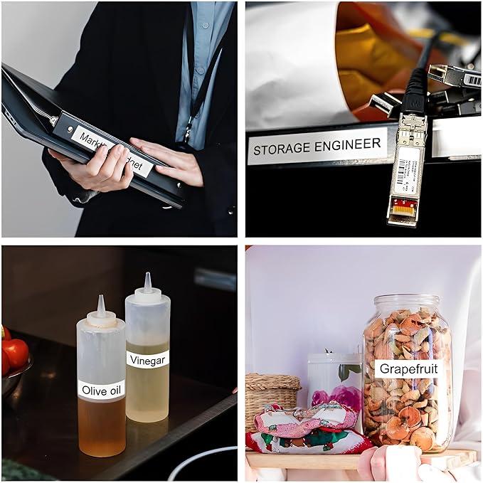 MarkDomain TZe-251 24mm Label Tape Compatible Brother P Touch TZe TZ Tape 24mm 0.94 Laminated White TZe-251 TZe251 TZ251 1 Inch for Ptouch PT-D600 PT-D610BT PTP700 PTP710BT Label Maker, 3-Pack