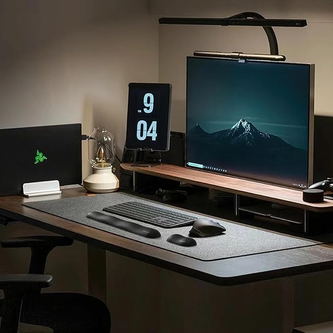 UnivoColors Design-Wave Set of Wrist Rest,Artificial Sheepskin+Memory Foam+Ergonomic+Anti-Slip Gel, Resilience Support During Work and Gaming,Keyboard Accessory,Pink