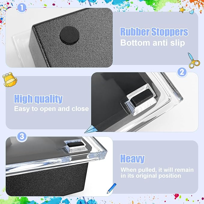 2 Pack Post it Note Dispenser with 4 Pad Pop up Sticky Notes,3x3 Inches Sticky Note Holder for Office Home Classroom Desk Supplies,100 Sheet/pad(4 Colors)