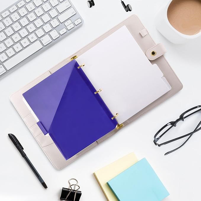 Darice 5-Tab Plastic Dividers 15 Pcs - Binder Dividers with Pockets and Tabs - Multicolored Plastic Divider for 3 Ring Binder - File Organization – Ideal for Office, Back to School Supplies