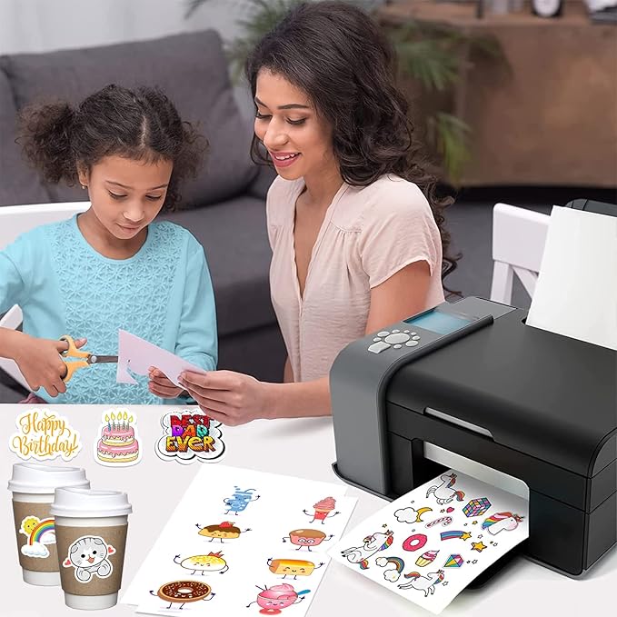 8.5 x 5.5 Half Sheet Shipping Labels for Laser and Inkjet Printers, 2 Per Page Self Adhesive Mailing Labels, White Blank Labels [500 Sheet 1000 Labels]