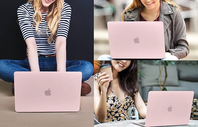 CISSOOK Baby Pink Case for MacBook Pro 13 inch 2025-2016 Release Model A2338 A2251 A2289, Plastic Hard Shell Case + Keyboard Cover Compatible with MacBook Pro 13" M2 M1
