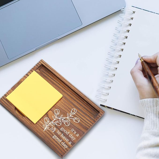 It’s a Good Day Sticky Note Holder, Positive Desk Organizer for Work, Motivational Office Gift for Coworkers, Friends, Teachers, Self-Stick Note Pad Holders EDP121