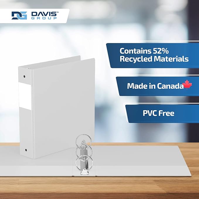 Premium Economy 6-Pack 3-Ring Binders for School or Office, Round-Ring Binders, 2 Inch, White