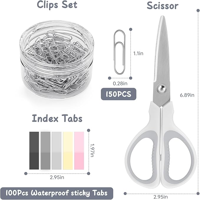 White Office Supplies, White Desk Office Supplies and Accessories, Stapler and Tape Dispenser Set for Women, Office Gift for Women, Office Lady, Coworkers, Office Clerks