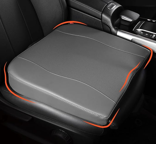 Car Seat Cushion, Comfort Memory Foam Car Cushions for Driving - Sciatica & Lower Back Pain Relief, Driver Seat Pillow for Auto, Office Chair, Wheelchair - Classic Grey