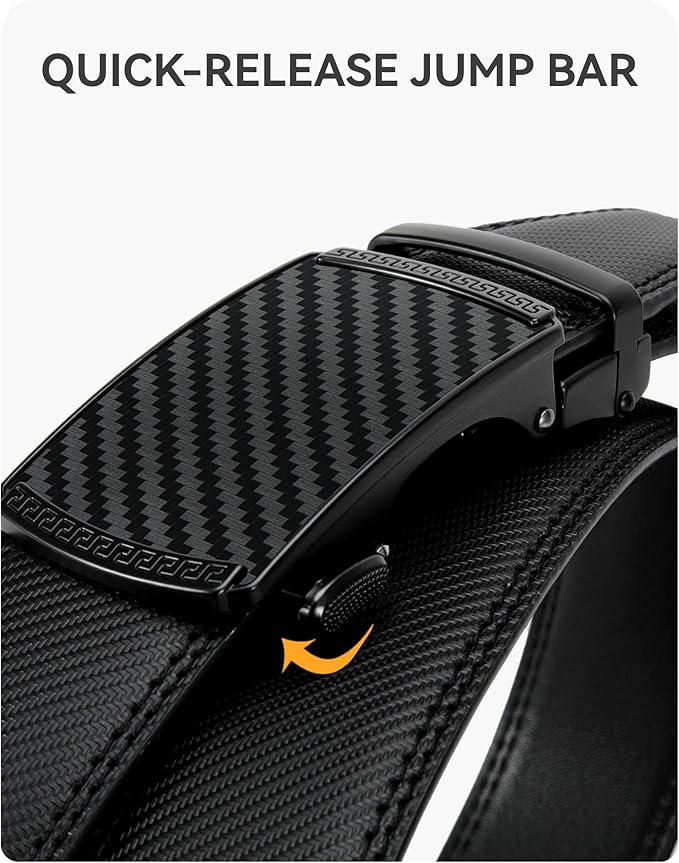 CHAOREN Mens Belt Leather Ratchet Belt - Customizable Fit, Effortless Style (35mm)