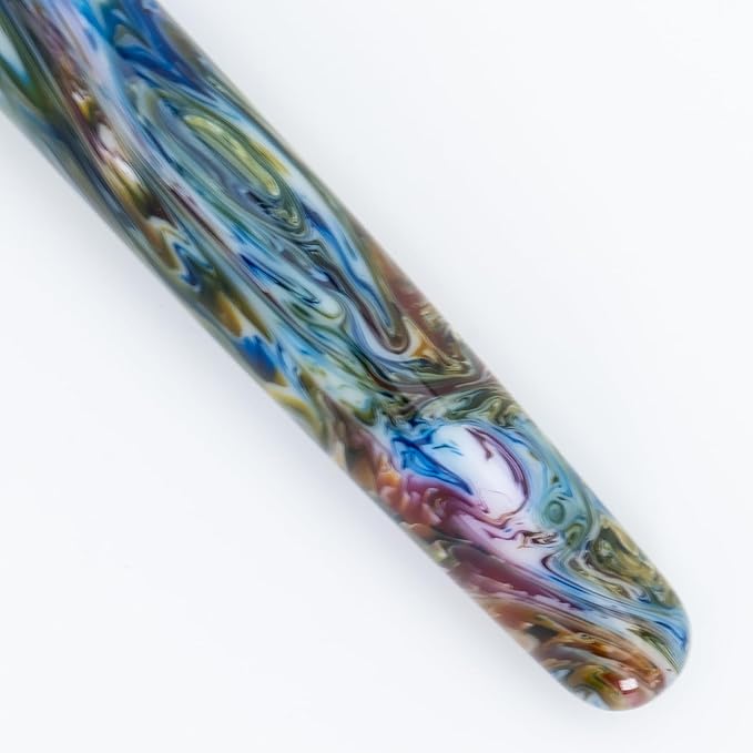 Conklin 1898 Fountain Pen, Misto Green - 14KT Gold Fine Nib | Luxury Writing Instrument with Unique Resin Blend | 14KT Gold Nib Made in Germany | Ideal for Pen Enthusiasts