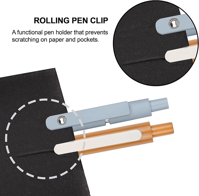 VICO Gel Pens, 10 Pack 0.5mm Black Ink - Quick-Dry Fine Point Pens, Cute Aesthetic High-End Design for Smooth Writing, Journaling, School, Office, Gifts for Women & Men