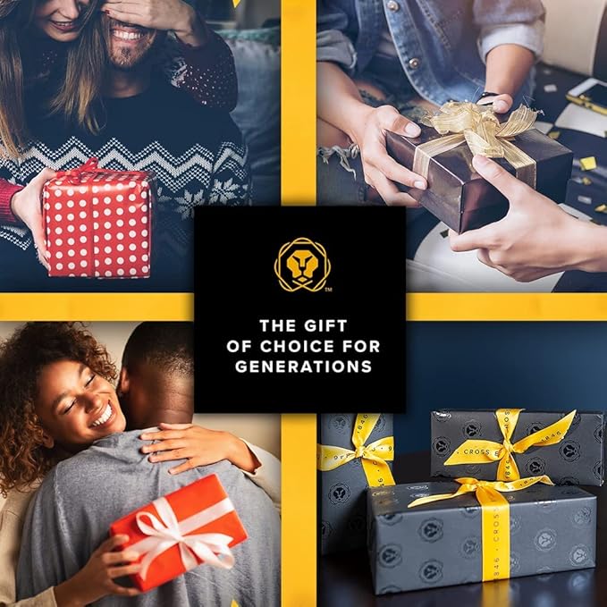 Cross ATX Refillable Ballpoint Pen Presented in a Luxury Gift Box - Medium Point, Black Ink, Basalt Black