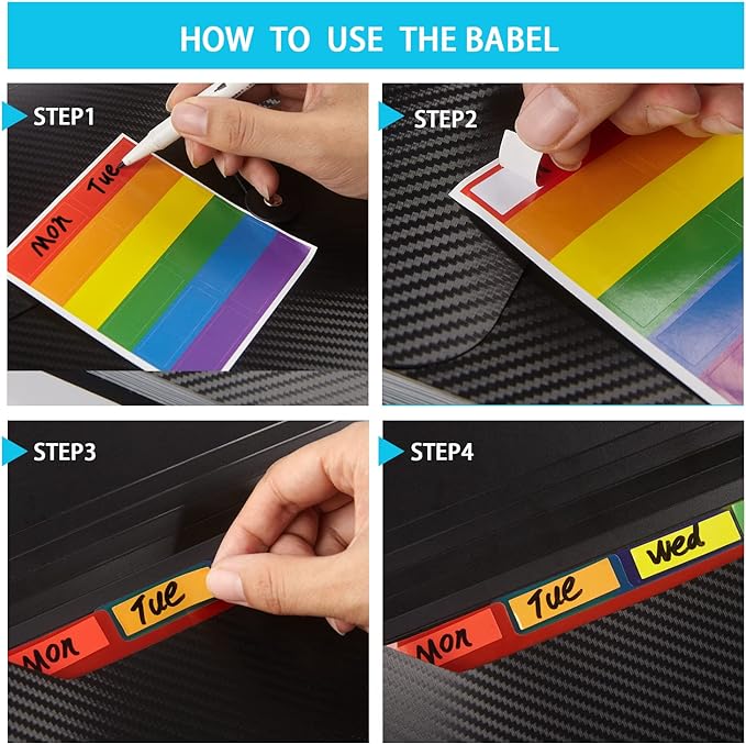 Expanding File Folder, 13 Pockets, White, Polypropylener,for Work, School, Home, Office