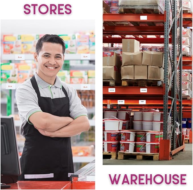 Availey 30 Pieces (5 x 3") - White Magnetic Dry Erase Labels - Reusable Strips for Classroom Home Office Garage Refrigerator Blank Writable Erasable Cards Name Tags Students Locker Shelf