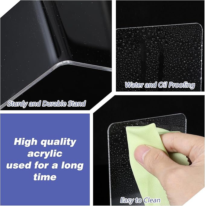 16 Pcs Bookends Clear Acrylic Bookends for Shelves Heavy Duty L Shaped Dividers Bookshelf Dividers for School Library Home Movies CDs File