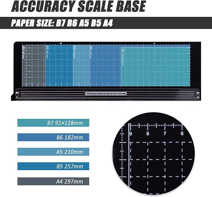 TIANSE Paper Cutter 12 Inch Paper Cutter Guillotine with 8 to 10 Sheet Capacity Safety Blade Lock Heavy Duty Paper Trimmer for Cardstock Cutting Board Paper Cutter Slicer for Home Office School Black