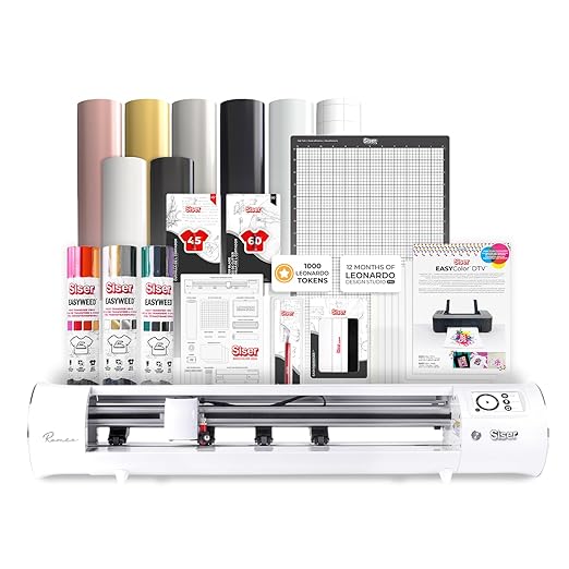 Siser Romeo Pioneer Bundle - 24" Professional Cutting Machine for Vinyl, Paper, and More – WiFi Compatible with Windows & Mac - Includes Leonardo Design Studio Software, Roll Holder Accessory