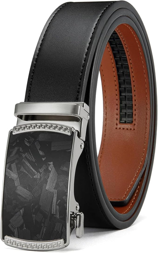 CHAOREN Mens Belt Leather Ratchet Belt - Customizable Fit, Effortless Style (35mm)