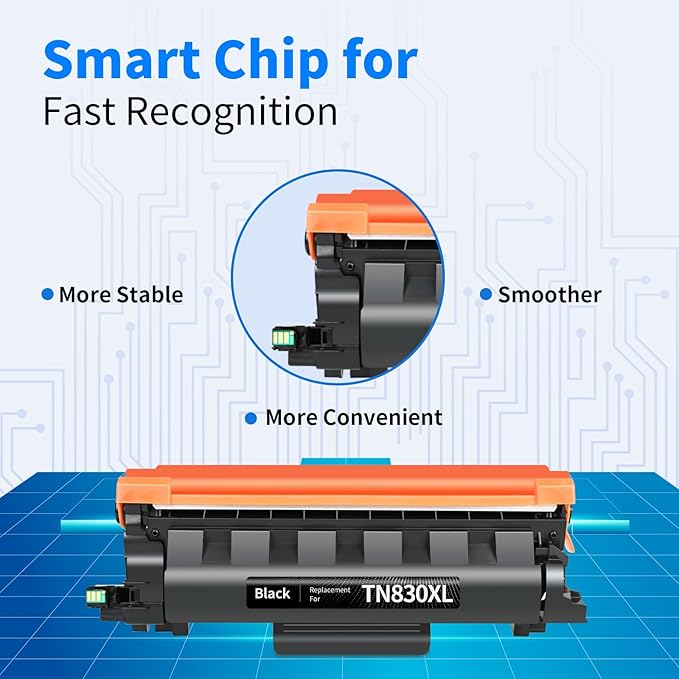 myCartridge Compatible Toner Cartridge Replacement for Brother DCP-L2640DW TN830XL TN830 TN830 XL TN-830 TN-830XL Toner 4PK Use for HL-L2460DW MFC-L2820DW HL-L2405W HL-L2480DW Printer
