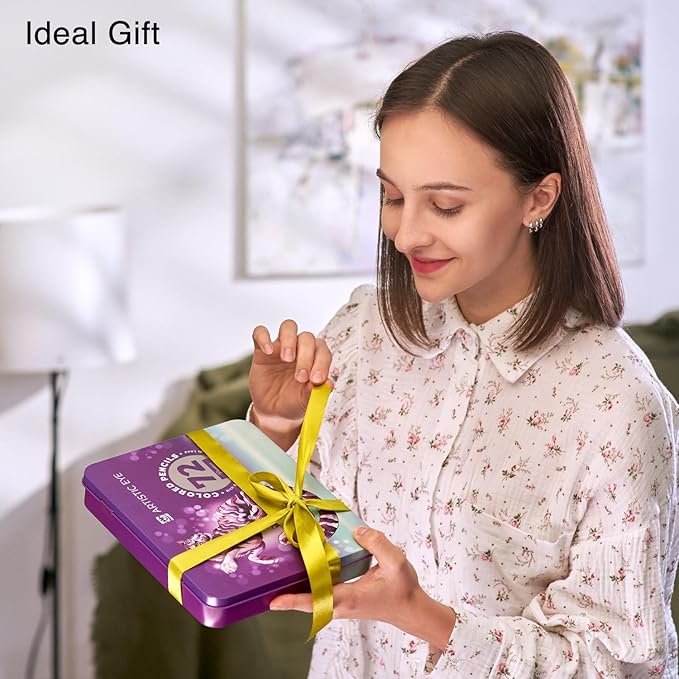 ARTISTIC EYE Premium Colored Pencils | Set of 72, Quality 3.8mm Soft Core Leads, Rich & Vibrant Colors, Blendable, Perfect for Beginner & Advanced Artists