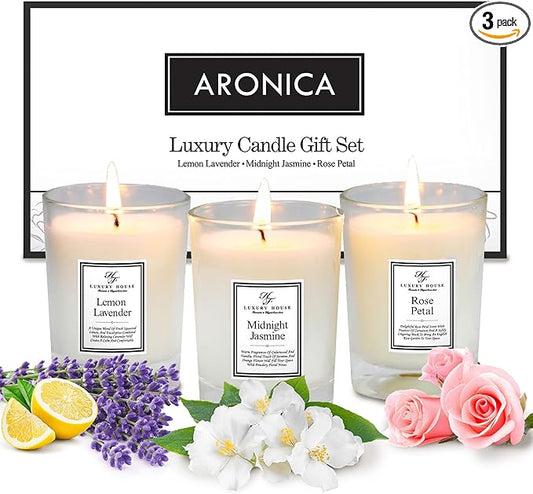 Aronica Secret Santa Gifts for Coworker, Luxury Scripture Candles for Women Sets, Bride Candle Gift Set, Get Well Candle Set